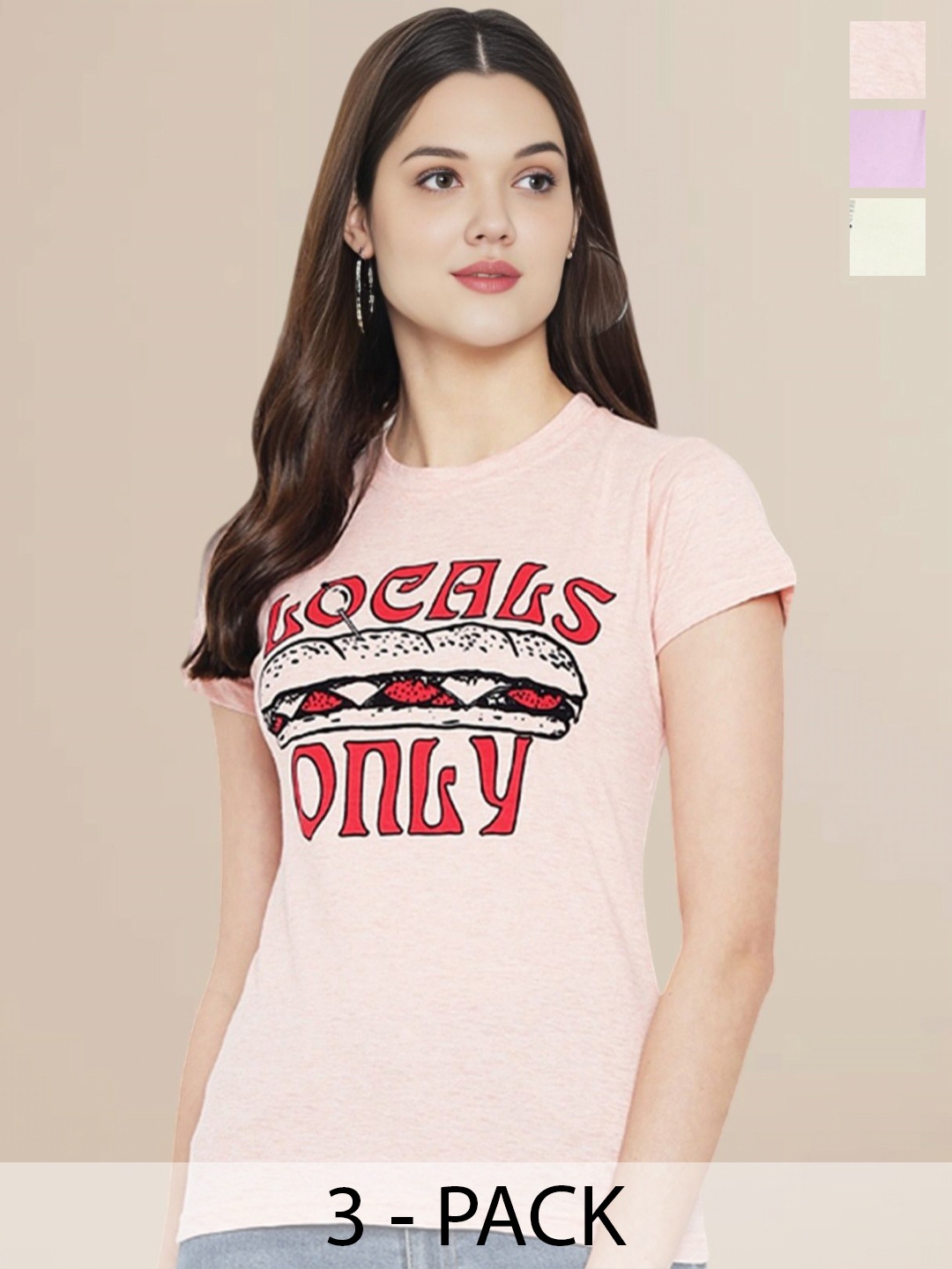 

Metronaut Women Typography 3 T-shirt, Multi