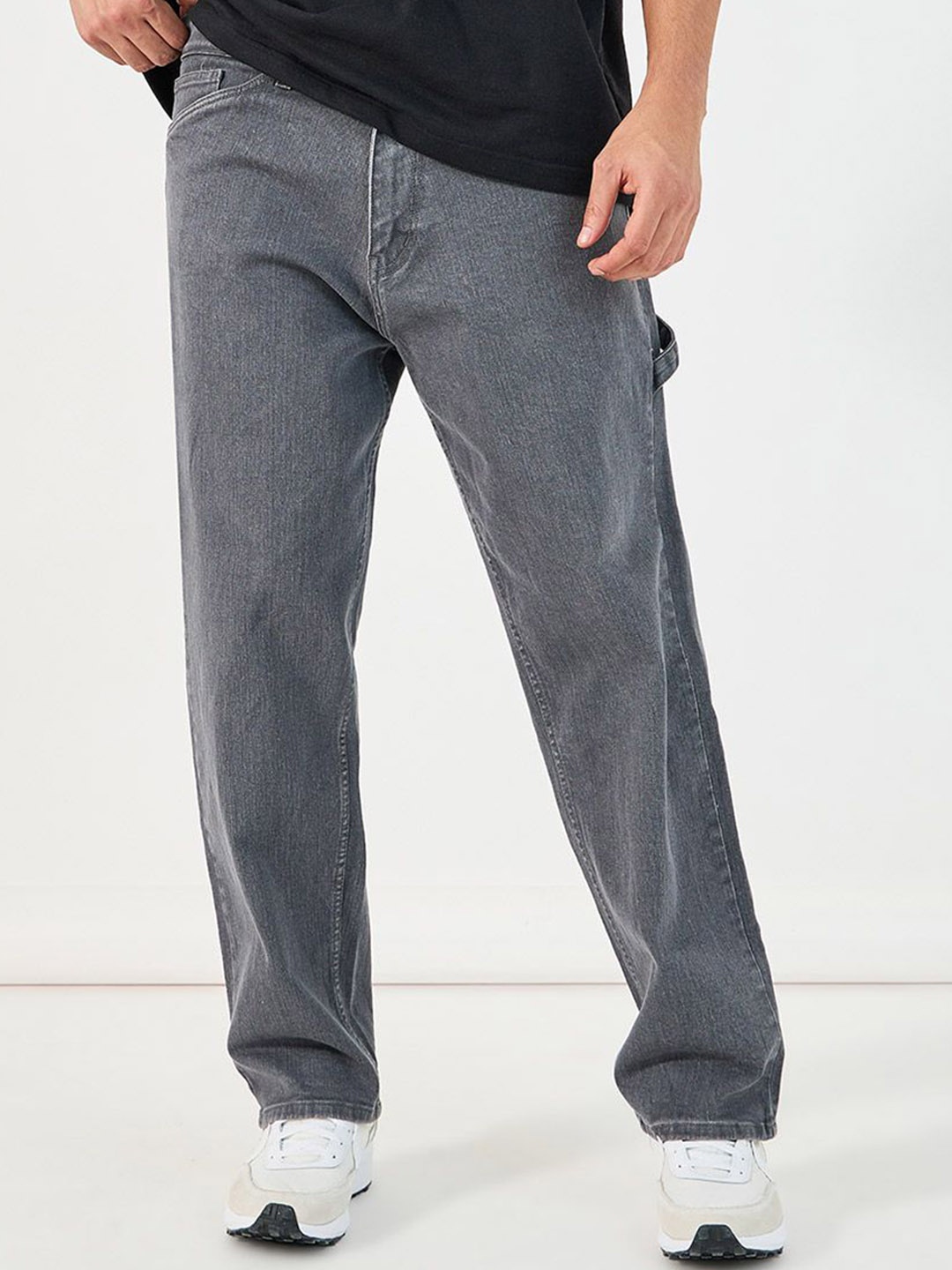

Styli Men Carpenter Straight Fit Mid-Rise Stretchable Jeans, Grey