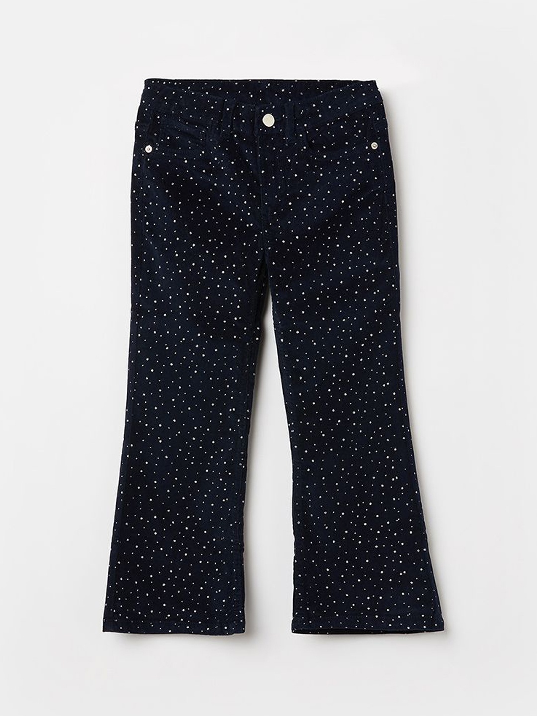 

Fame Forever by Lifestyle Girls Polka Dot Printed Slim Fit Trousers, Blue