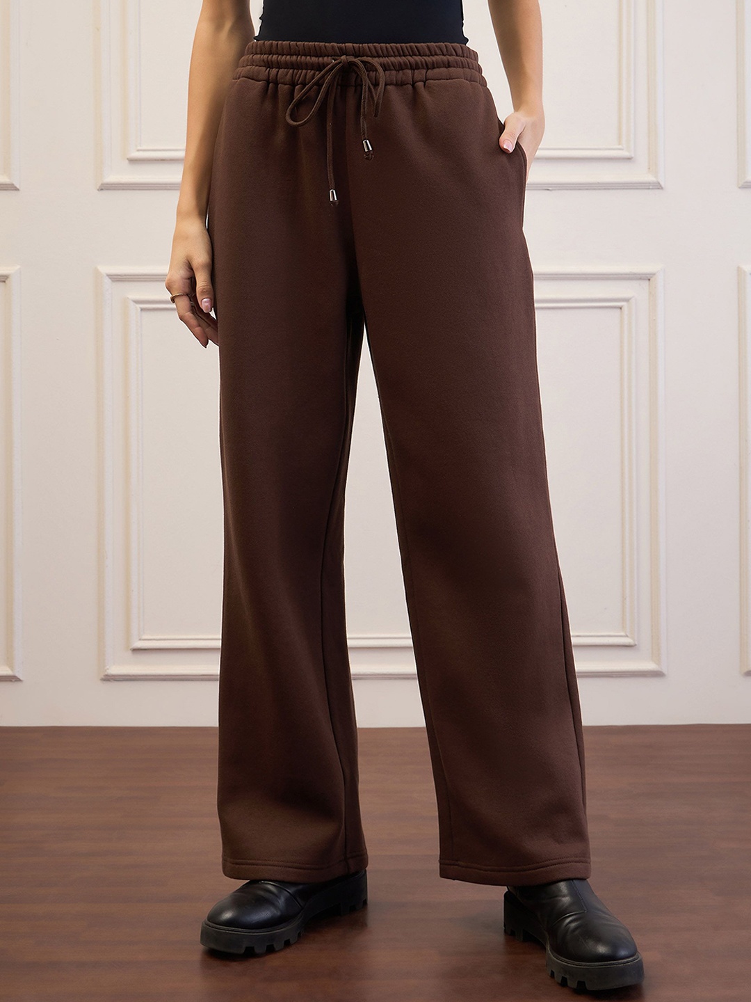 

SASSAFRAS Women Fleece Trousers, Brown