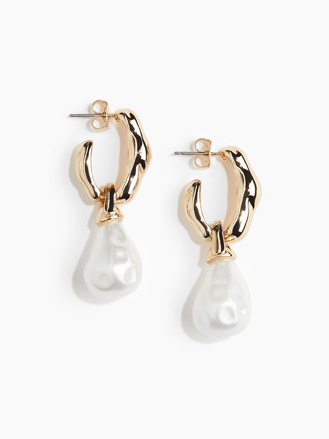 

H&M Pendant Hoop Earrings, Gold