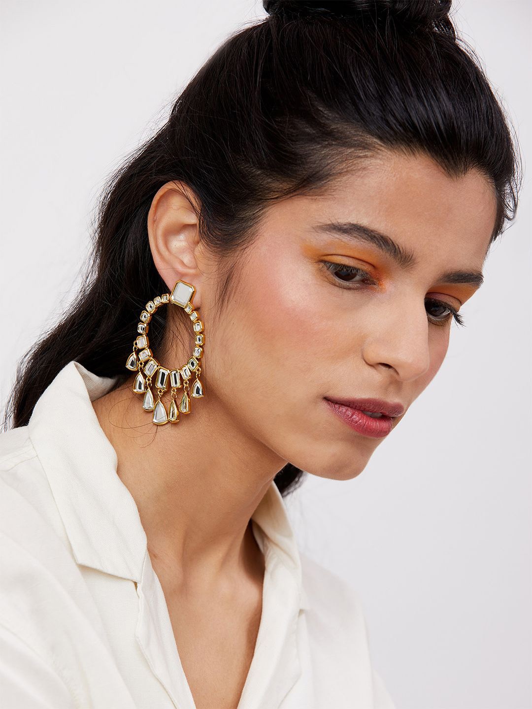 

Isharya Contemporary Drop Earrings, Gold