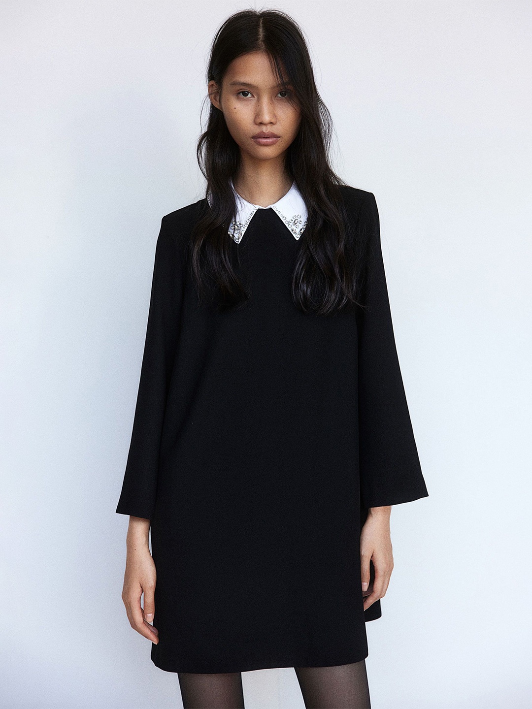 

H&M Embellished Dress, Black