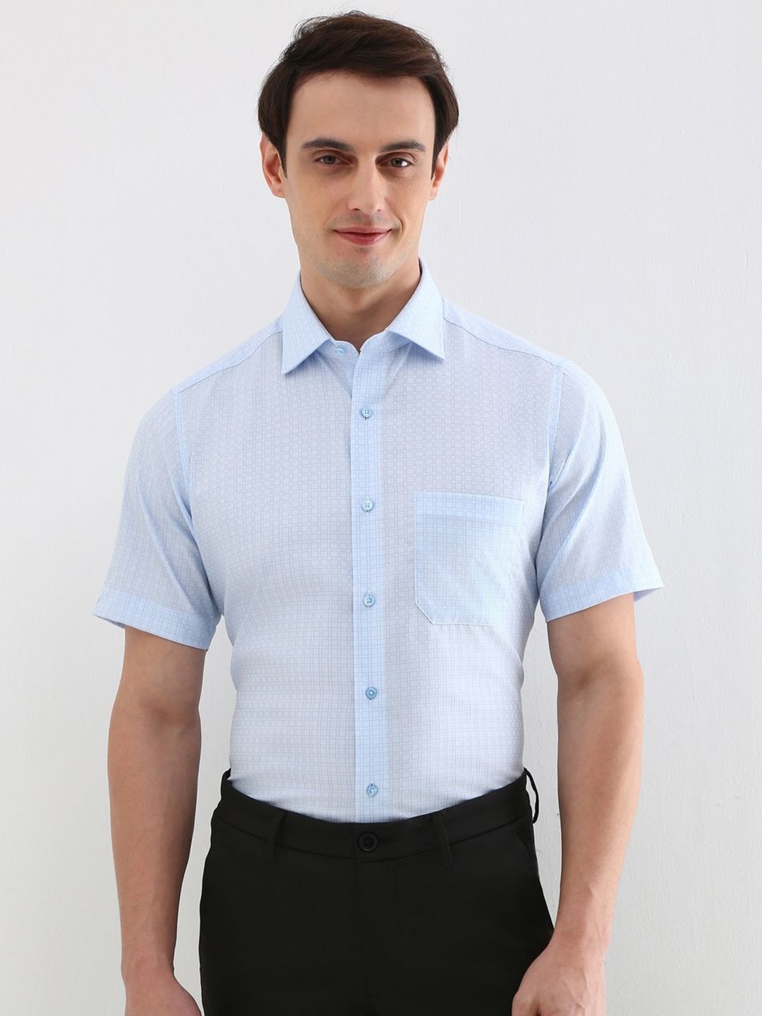

Allen Solly Sport Men Opaque Printed Formal Shirt, Blue