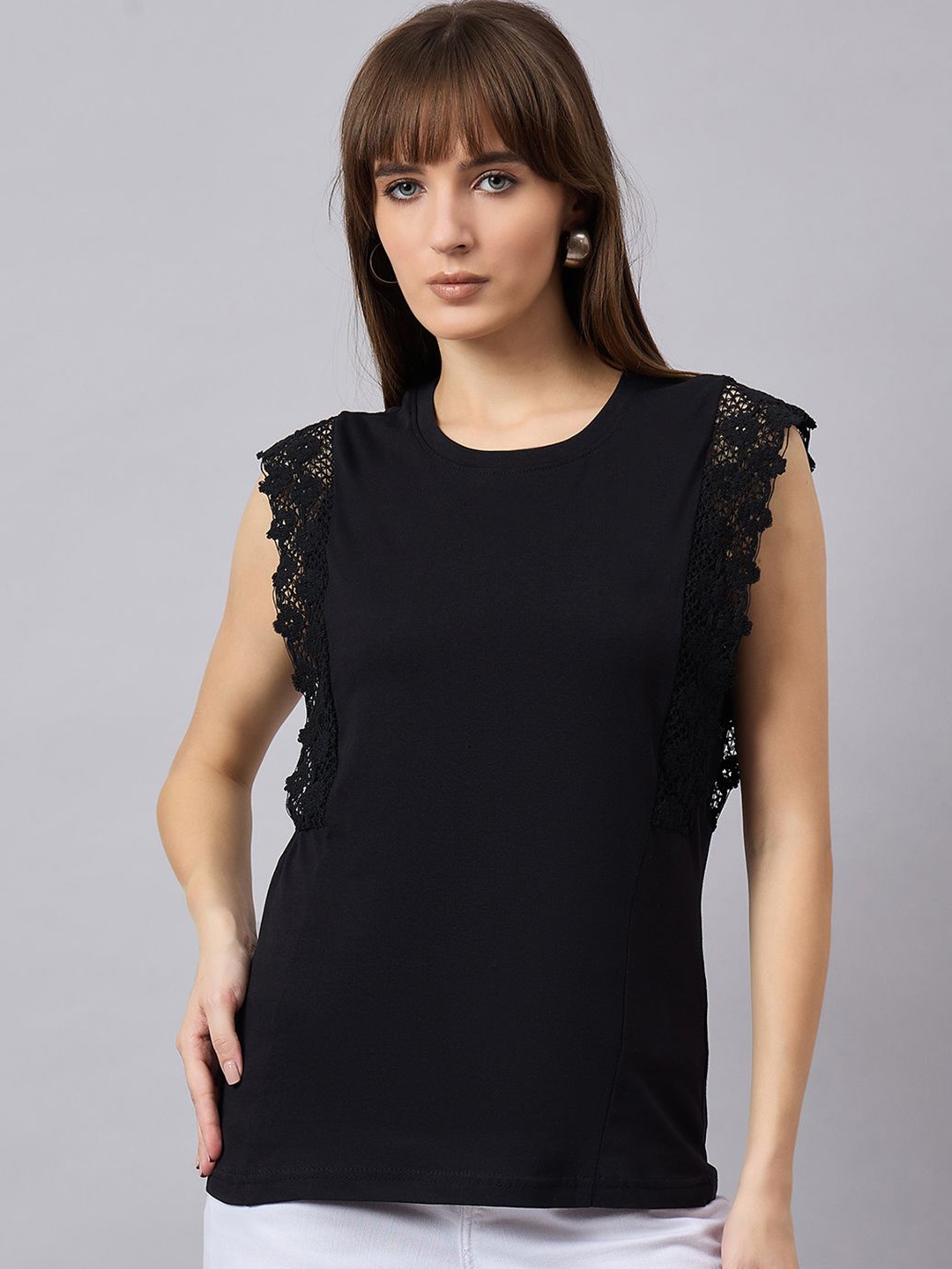 

Orchid Blues Top, Black