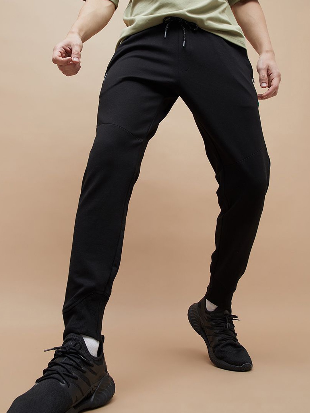 

Kappa Men Mid-Rise Joggers, Black