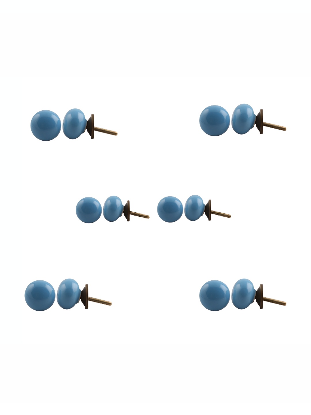 

Indianshelf 6-Pcs Blue Ceramic Knobs