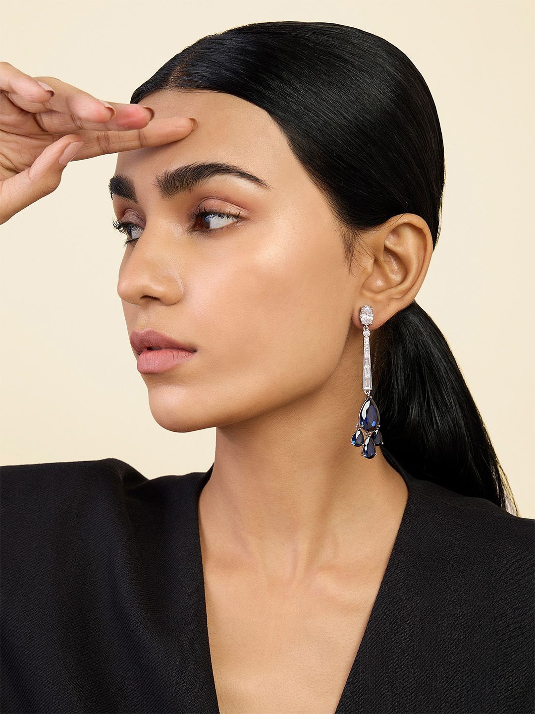 

Isharya Contemporary Drop Earrings, Blue