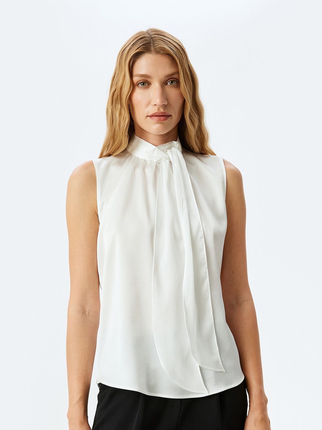 

Koton Mandarin Collar Top, Off white