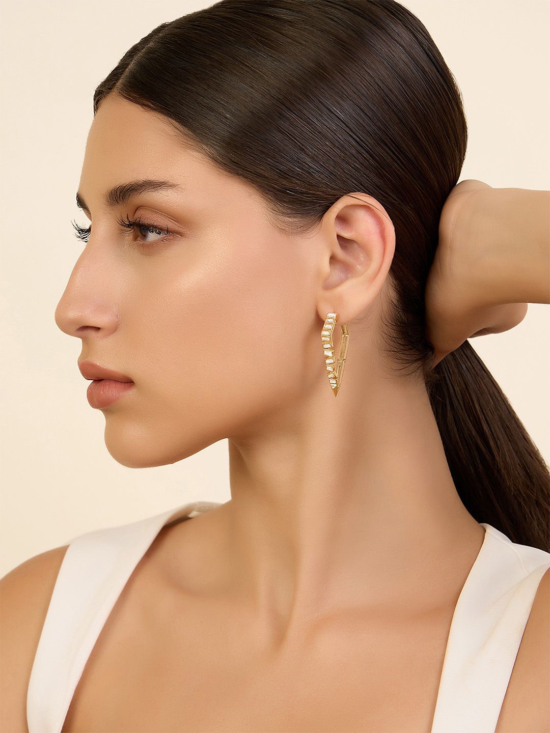 

Isharya Contemporary Hoop Earrings, Gold