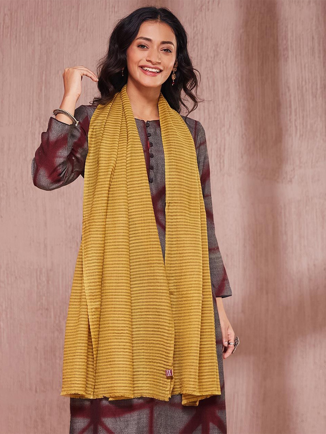 

Fabindia Mustard Wool Stole