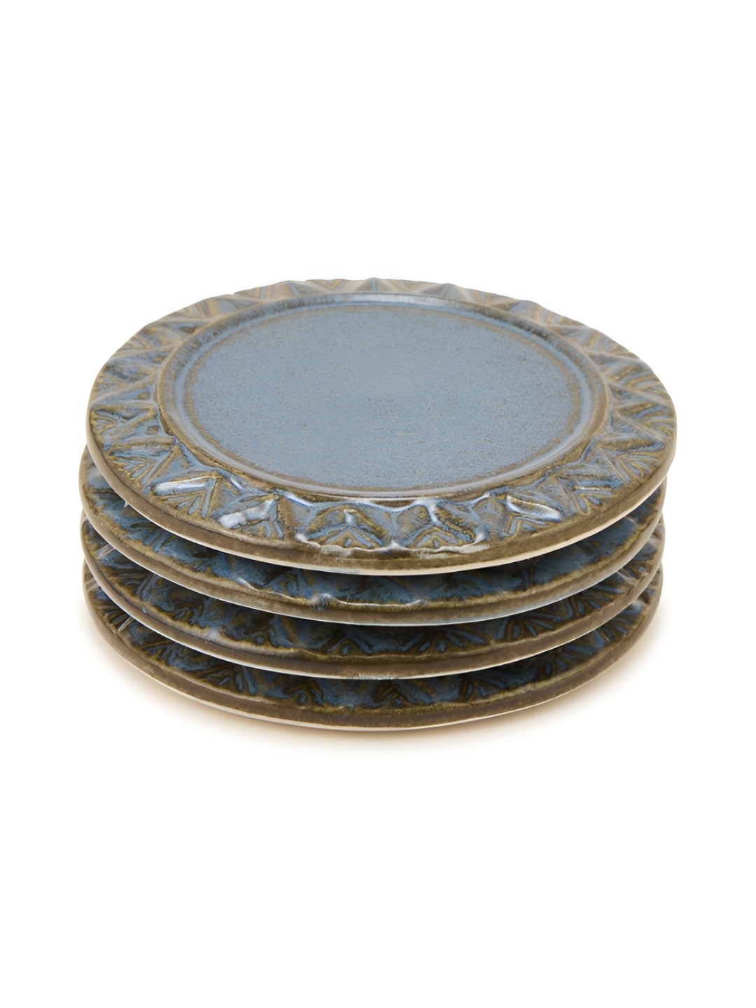 

Fabindia Swayam 4-Pcs Blue & Yellow Ceramic Round Coasters