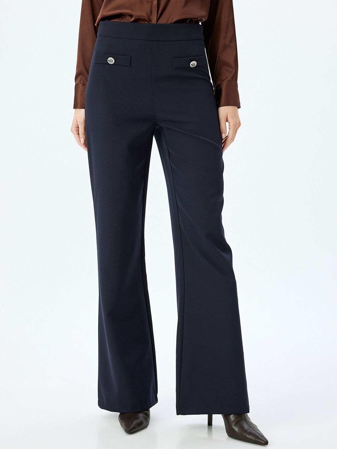 

Koton Women Trousers, Navy blue