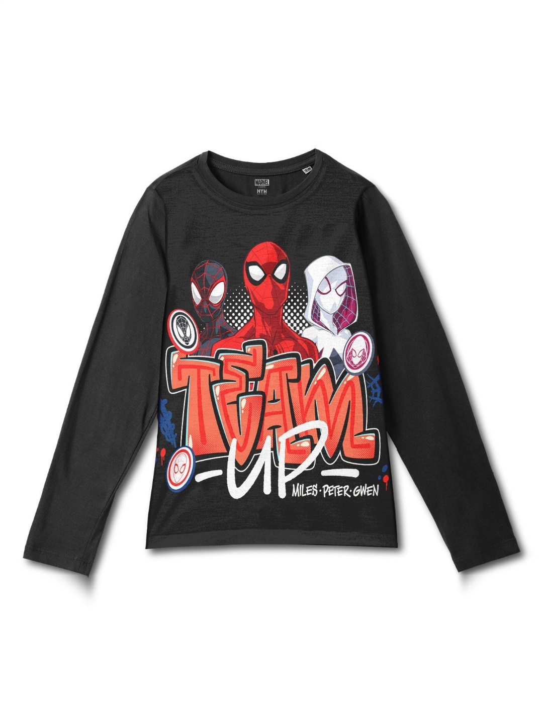 

Wear Your Mind Boys Printed Applique T-shirt, Black