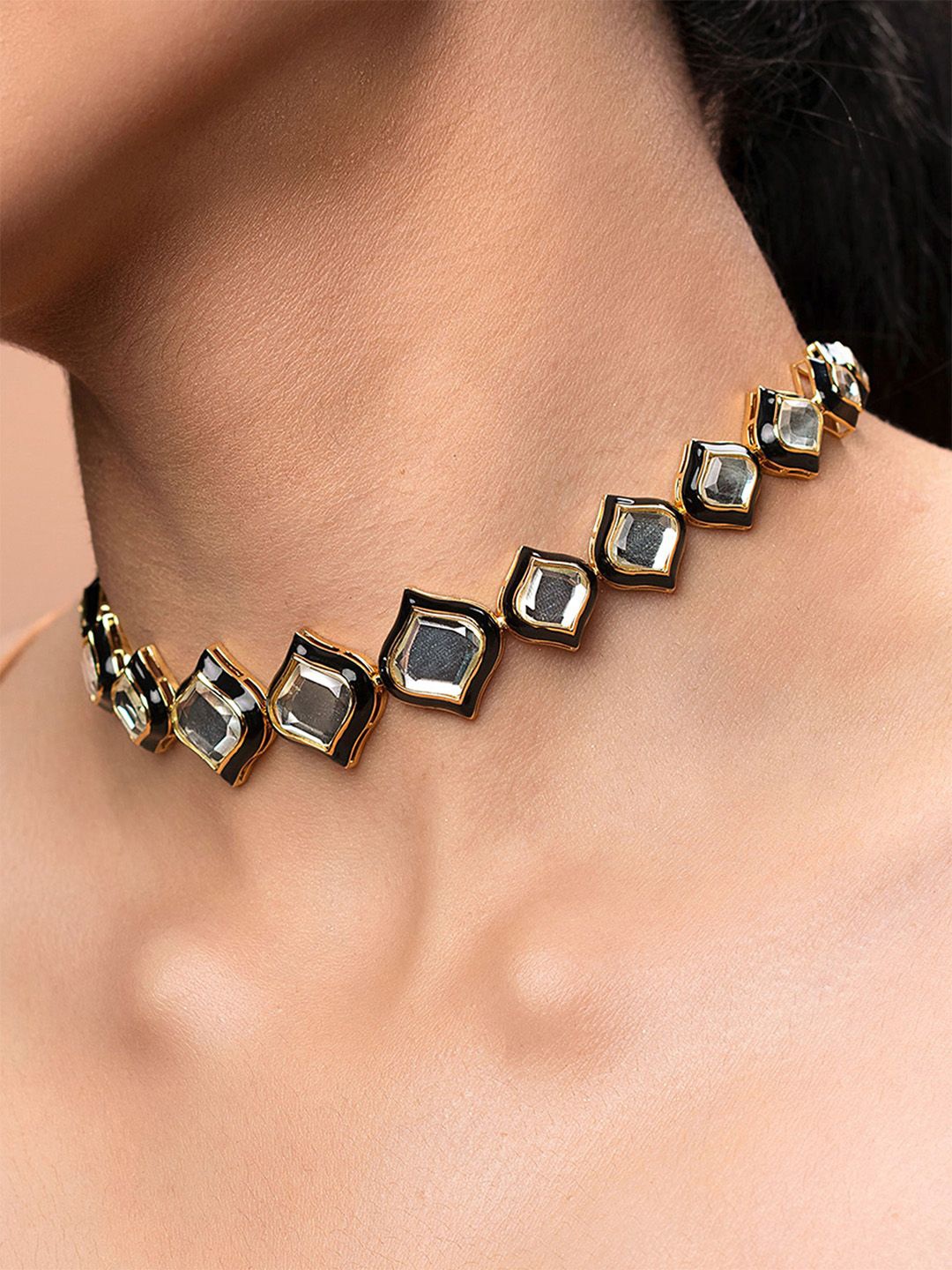 

Isharya Brass Gold-Plated Choker Necklace
