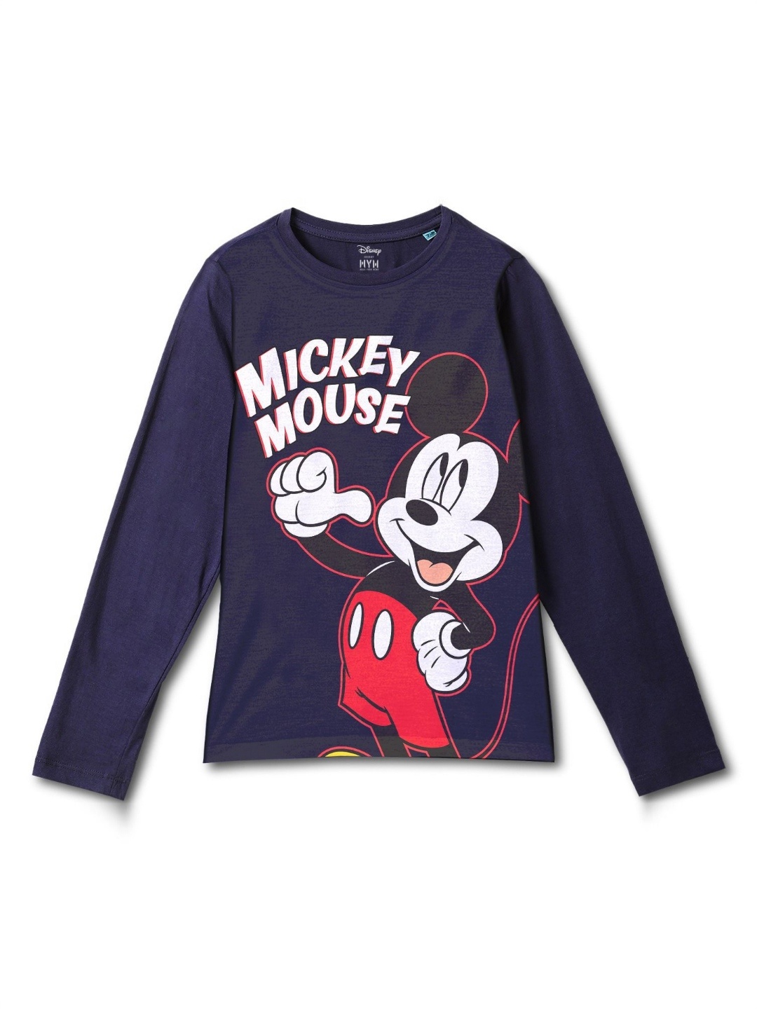 

Wear Your Mind Boys Mickey Mouse Printed Applique T-shirt, Blue