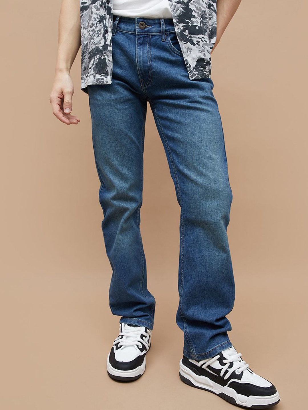 

Forca Men Straight Fit High-Rise Jeans, Blue
