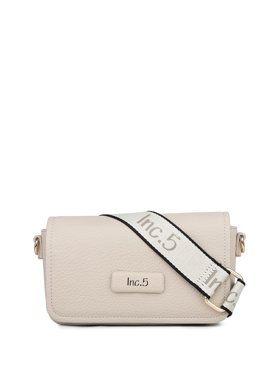 

Inc 5 Textured Bowling Sling Bag with Quilted, Beige