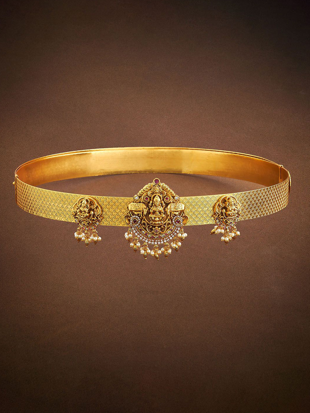 

Kushal's Fashion Jewellery Artificial Stones Studded Waist Chain Saree Accessories, Gold