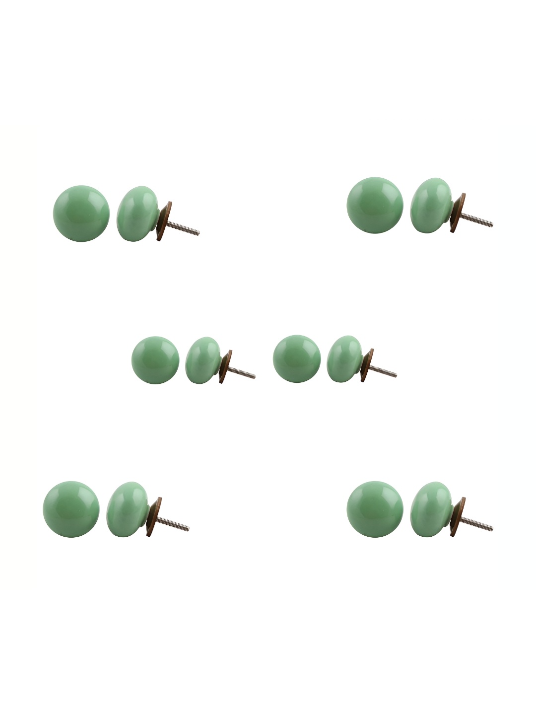 

Indianshelf 6Pcs Green Ceramic Knobs
