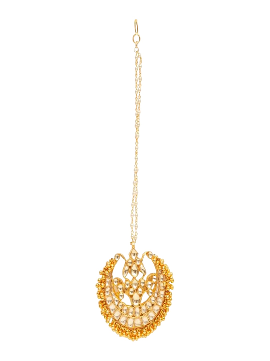 

vivinia BY VIDHI MEHRA Gold-Plated Kundan Studded Maang Tikka Head Jewellery