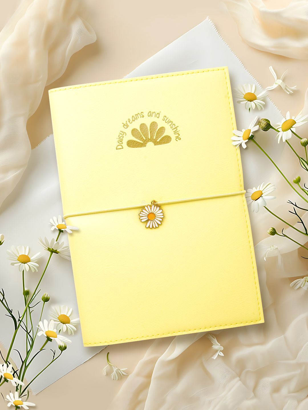 

Doodle B6 Refillable Journal - Daisy Bloom, Yellow