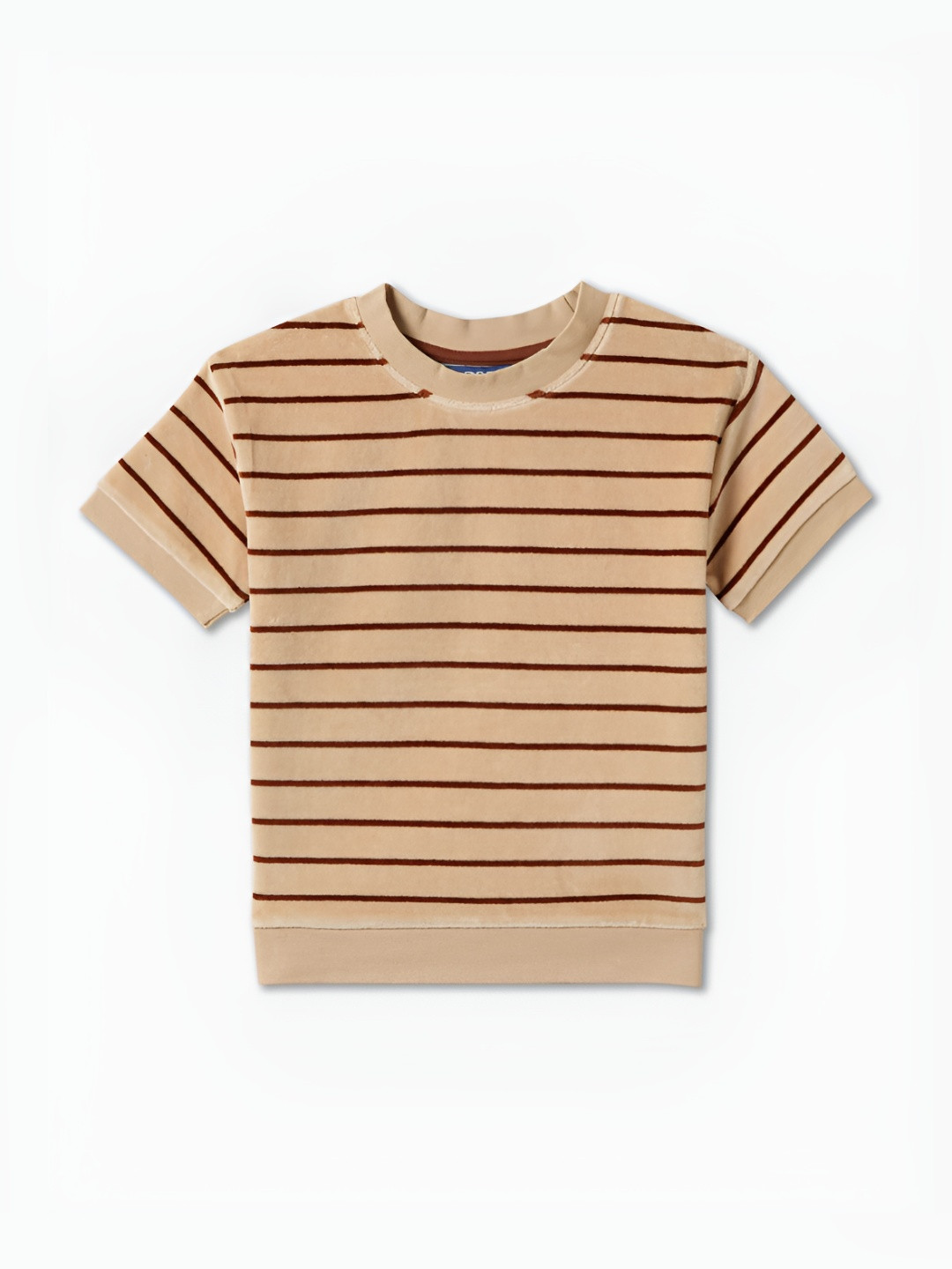 

R&B Boys Striped Applique T-shirt, White