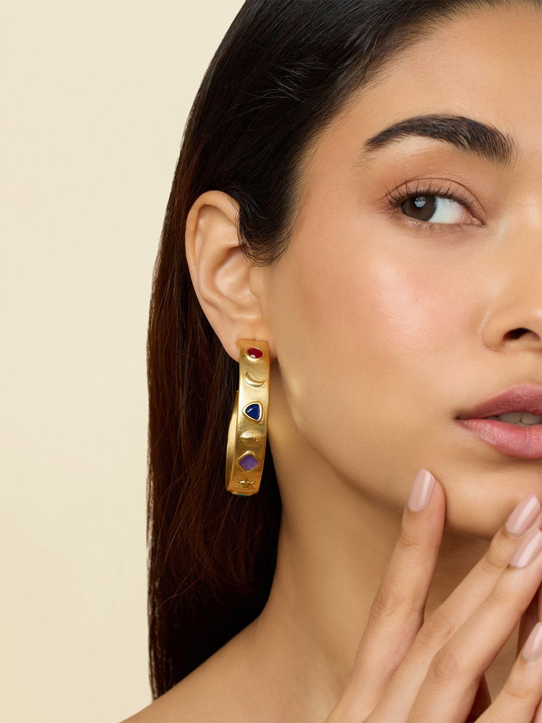 

Isharya Contemporary Hoop Earrings, Multi