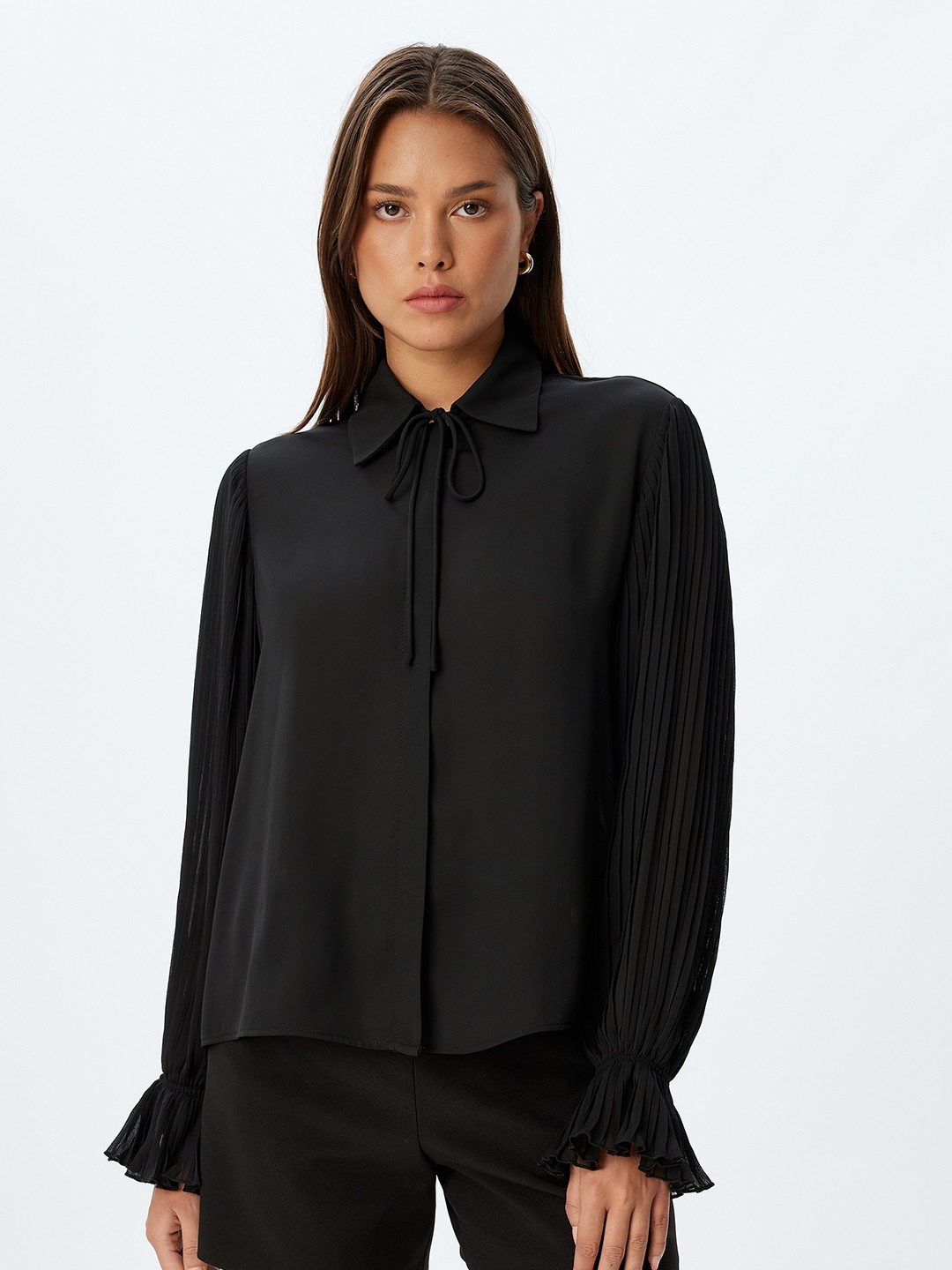 

Koton Women Opaque Casual Shirt, Black