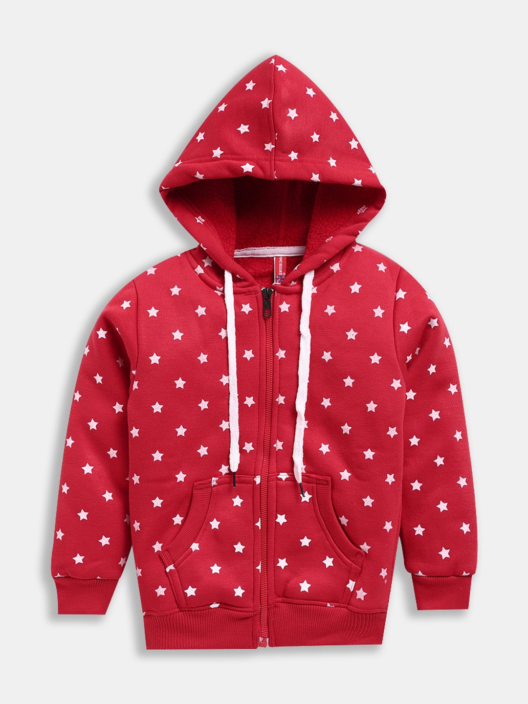 

Here&Now X Game Begins Girls Polka Dotted Hooded Sweatshirt, Red