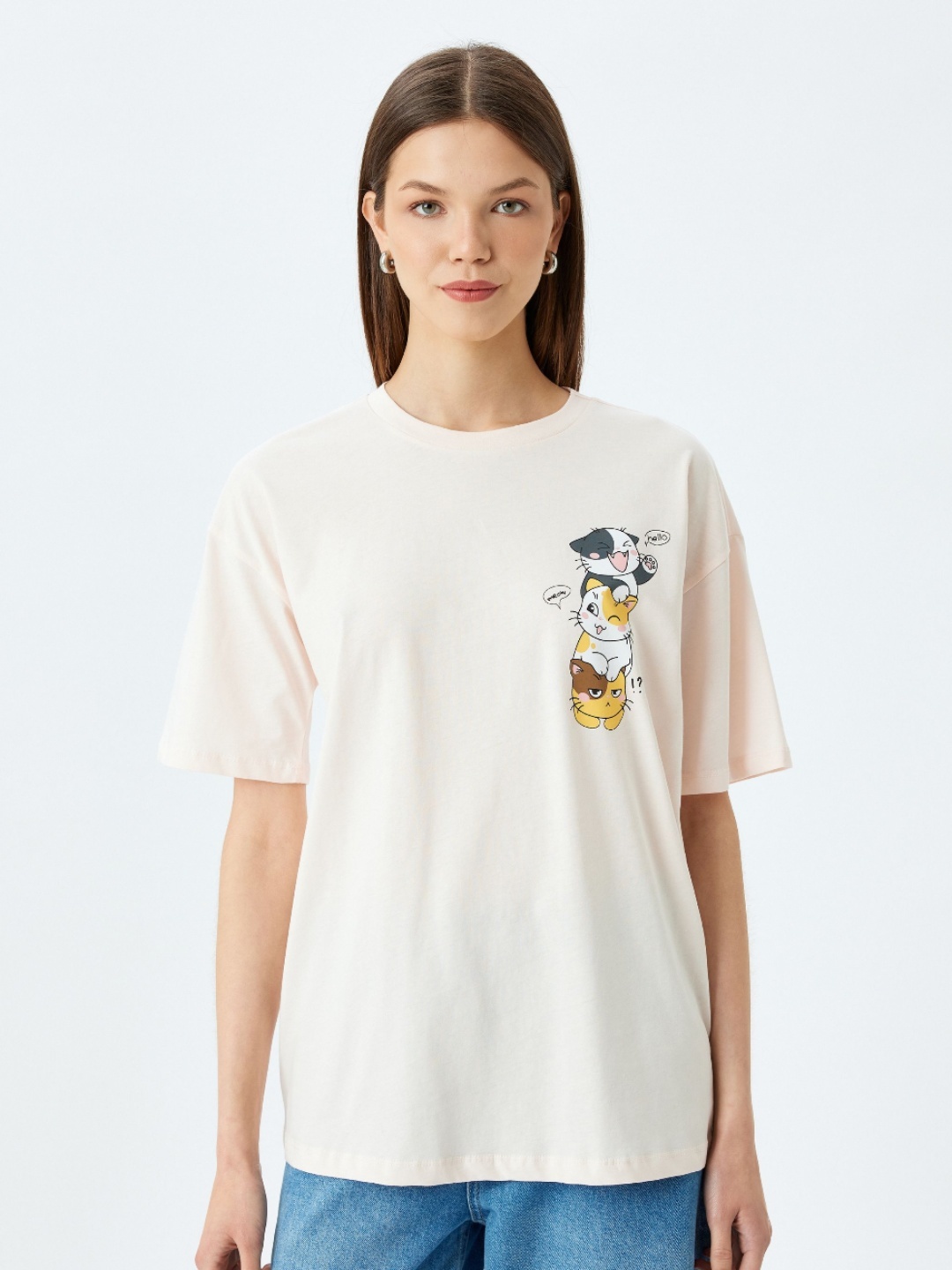 

Koton Women Applique T-shirt, Pink