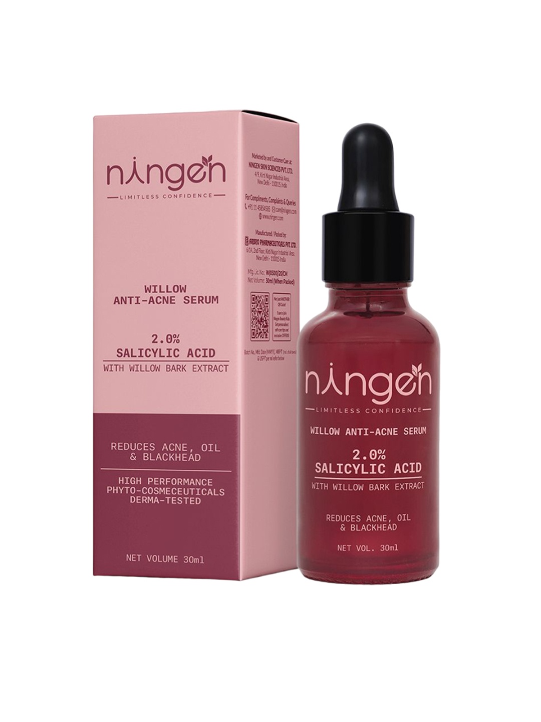 

Ningen Willow Anti-acne Serum- 30 ml, Maroon