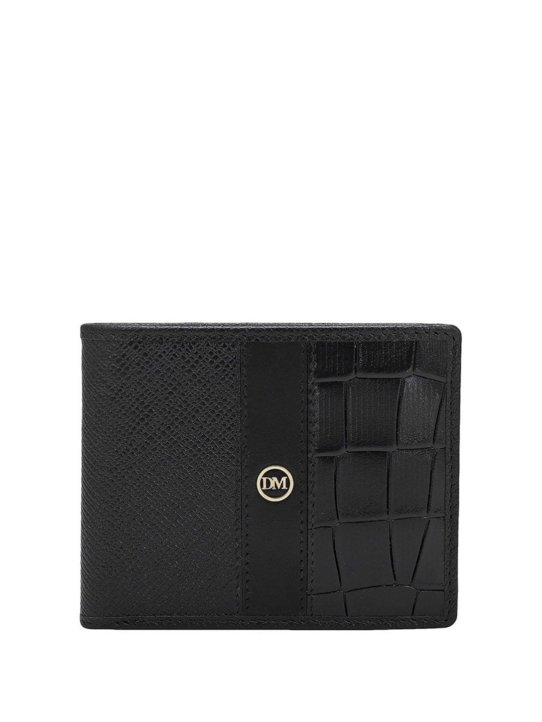 

Da Milano Men Leather Two Fold Wallet, Black