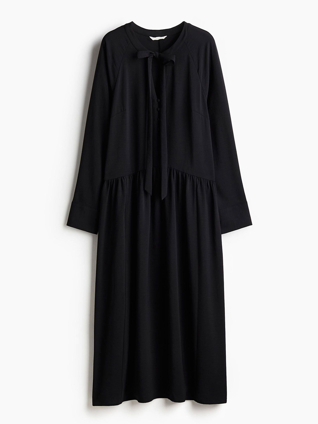 

H&M Tie-Neck Dress, Black
