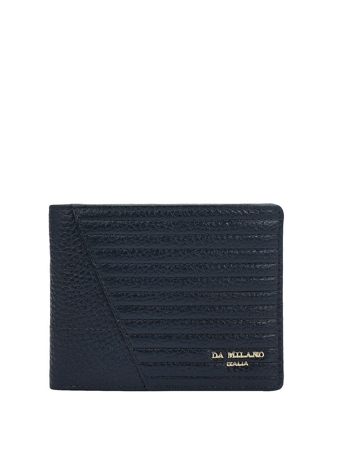 

Da Milano Men Leather Two Fold Wallet, Blue