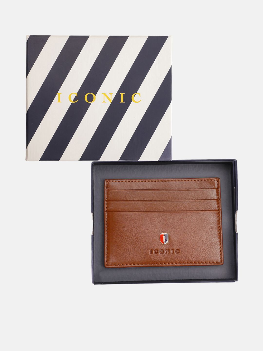 

Iconic Men Leather Card Holder, Brown