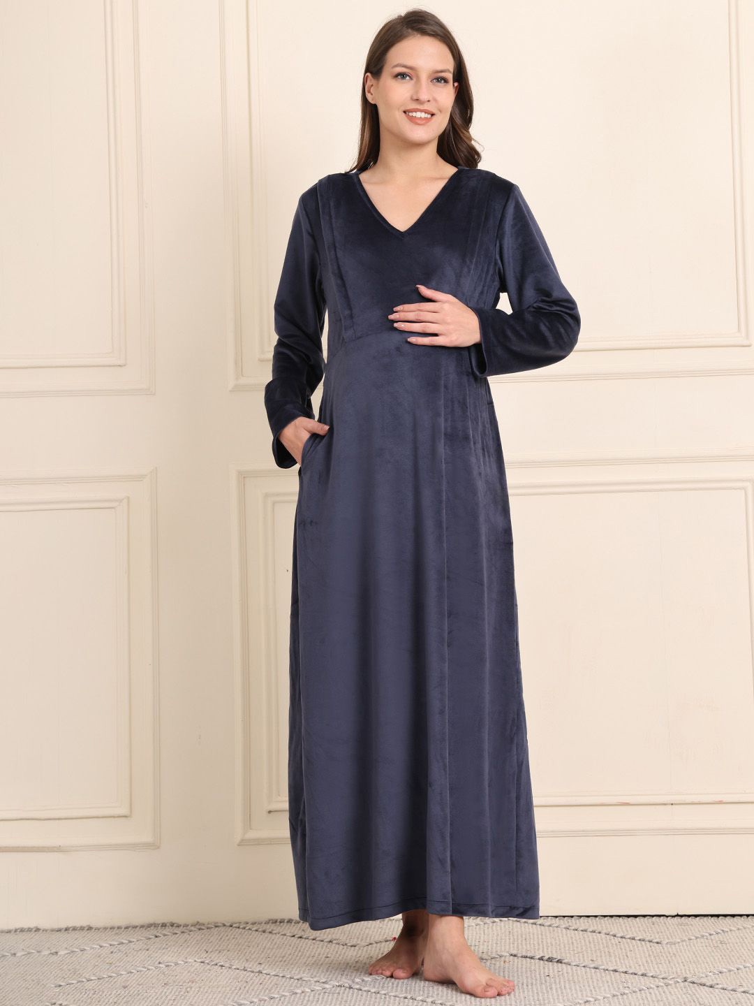 

Secret Wish Maternity Nightdress, Navy blue