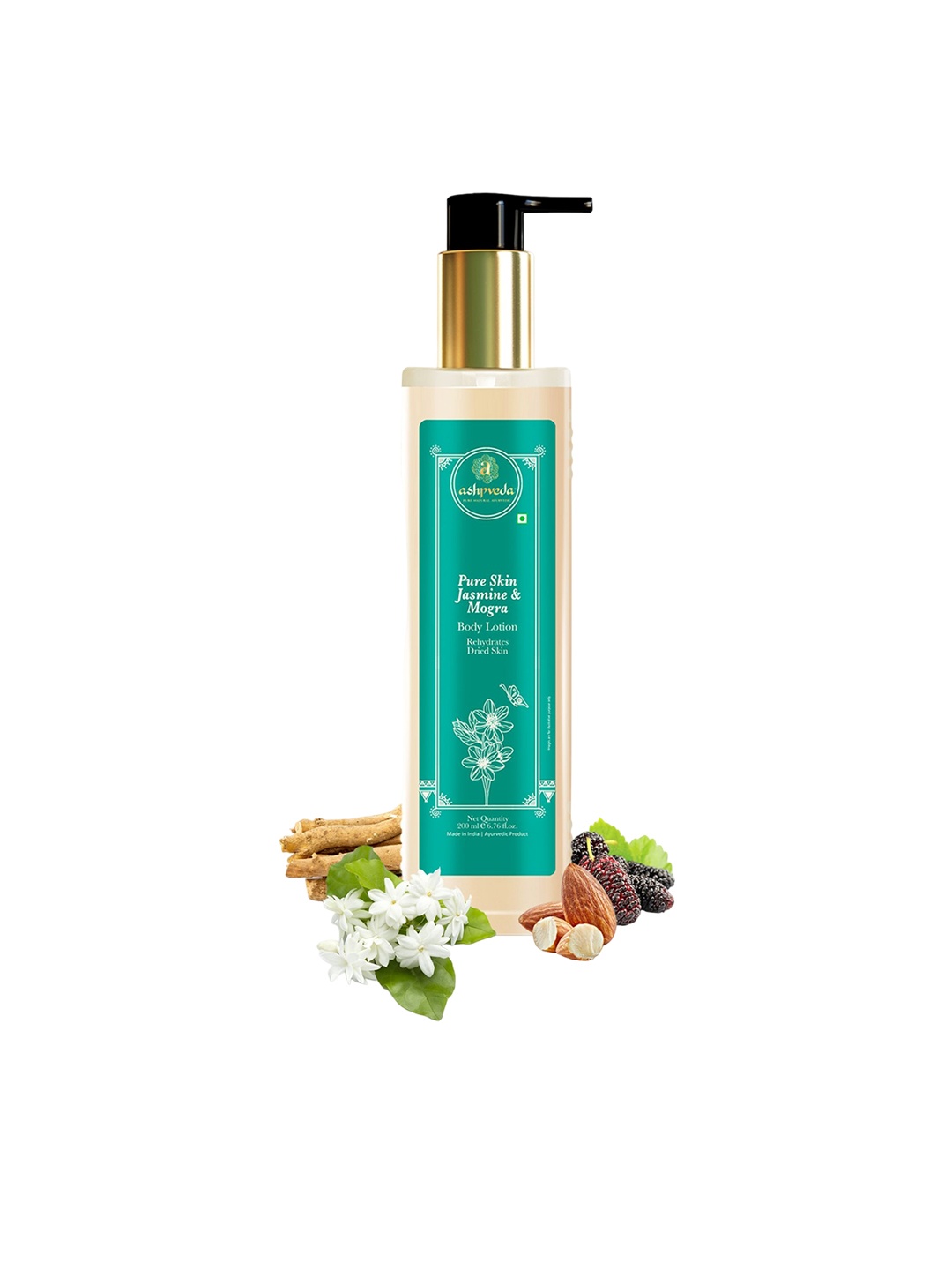 

ASHPVEDA Pure Skin Jasmine & Mogra Body Lotion - 200 ml, Off white