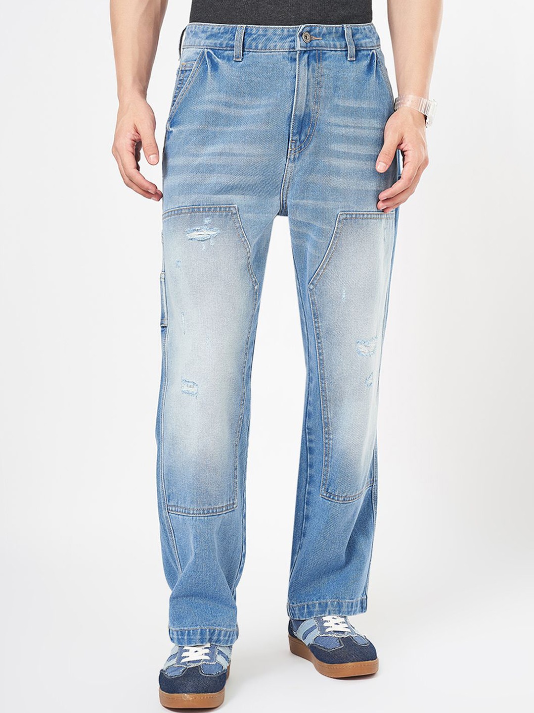 

SF JEANS by Pantaloons Men Mildly Distressed Heavy Fade Jeans, Blue