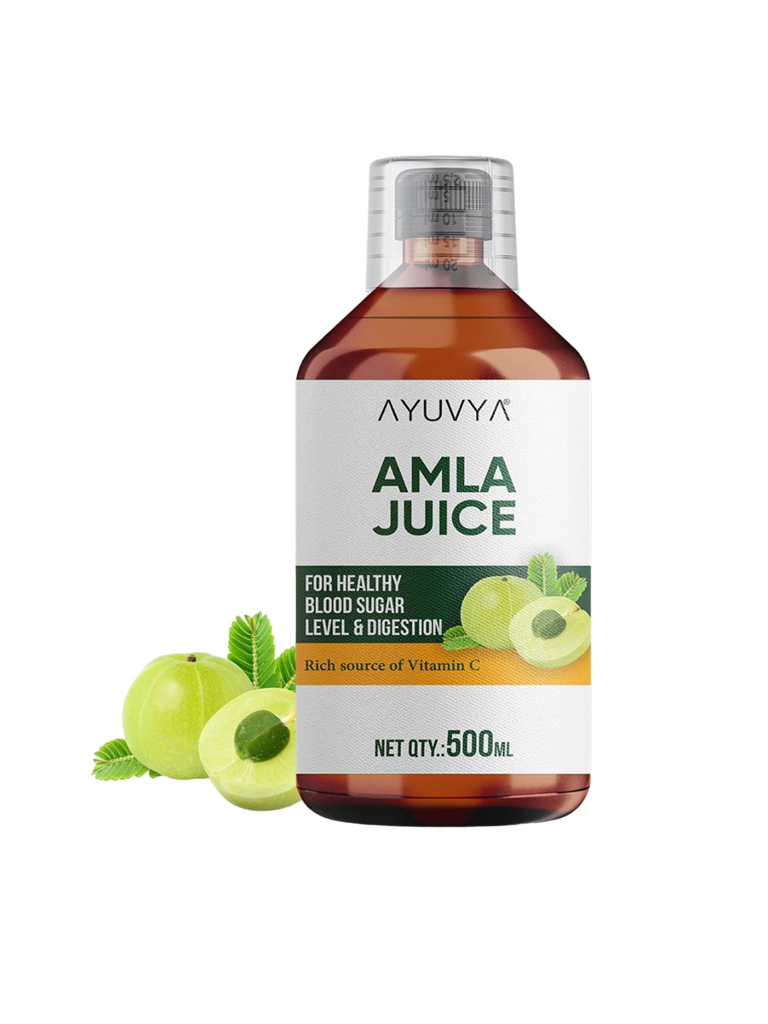 

Ayuvya Ayurvedic Amla Juice To Maintain Blood Sugar Level & Digestion - 500 ml, White