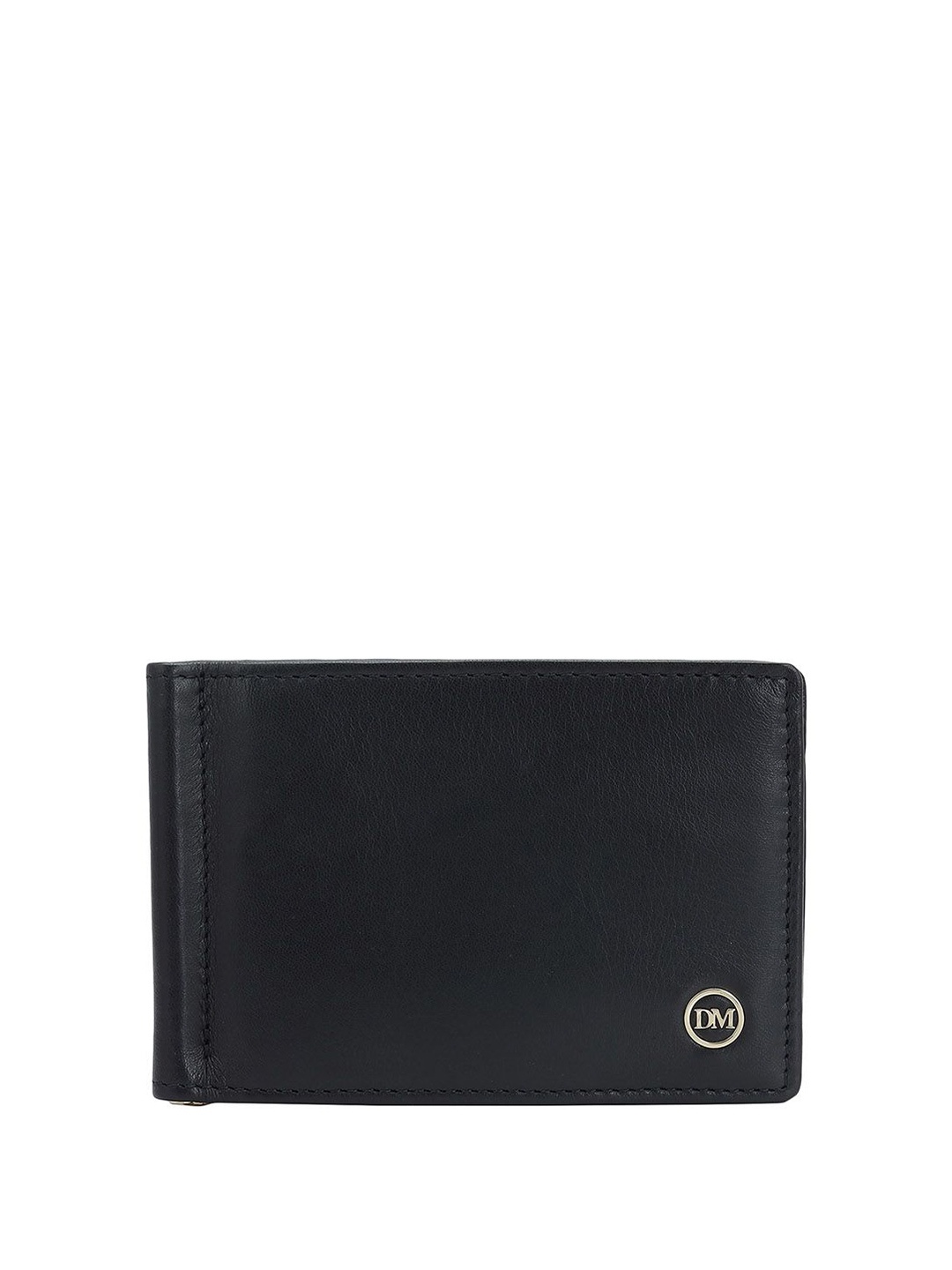 

Da Milano Men Textured Leather Money Clip, Black