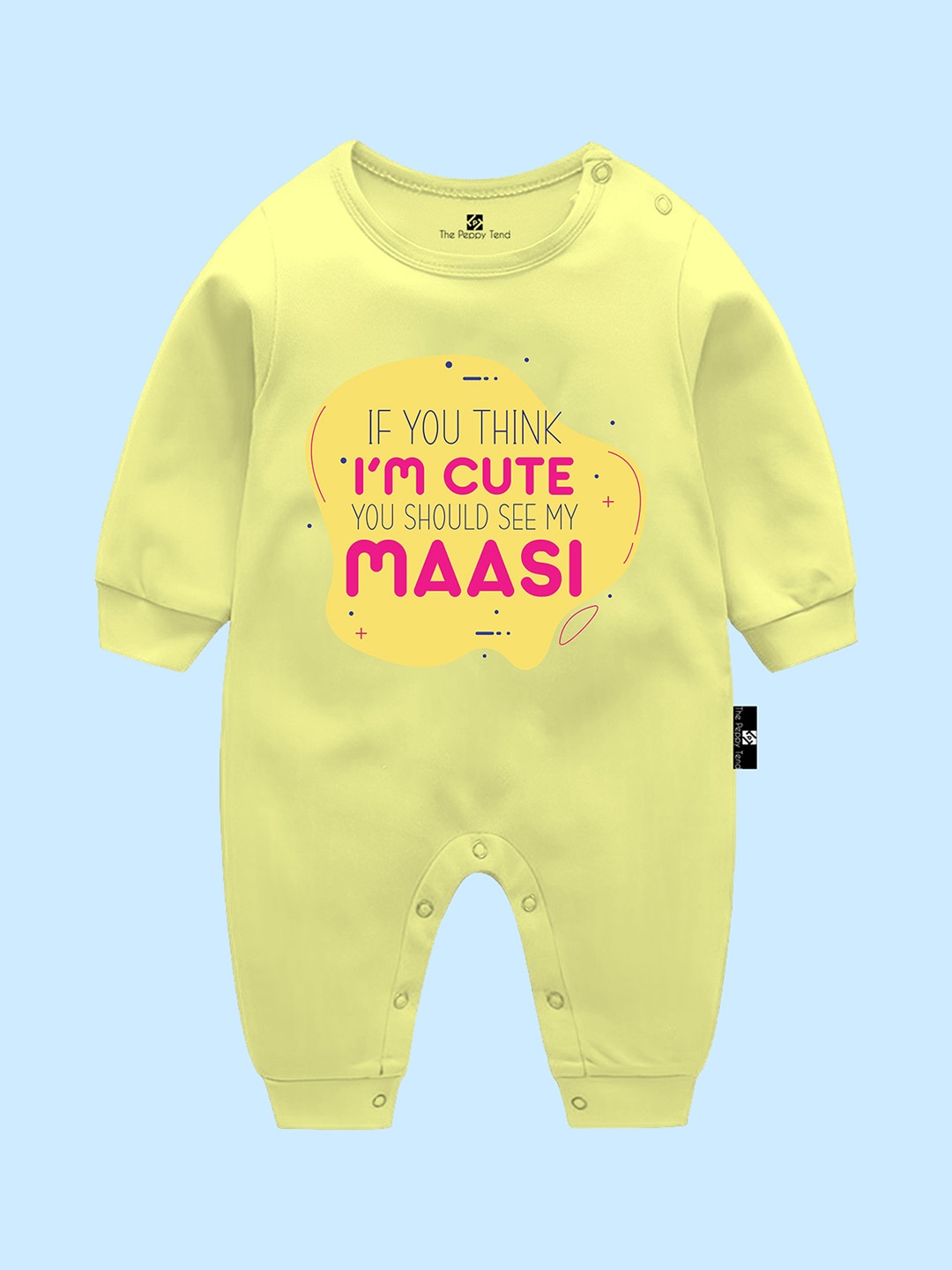 

The Peppy Tend Infants Unisex Printed Pure Cotton Romper, Yellow