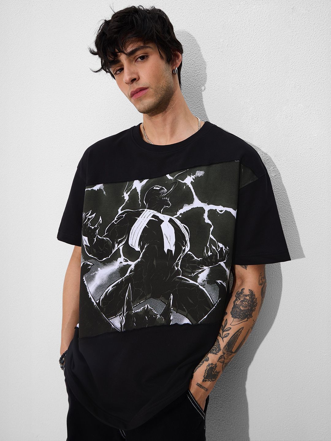 

The Souled Store Men Printed T-shirt, Black