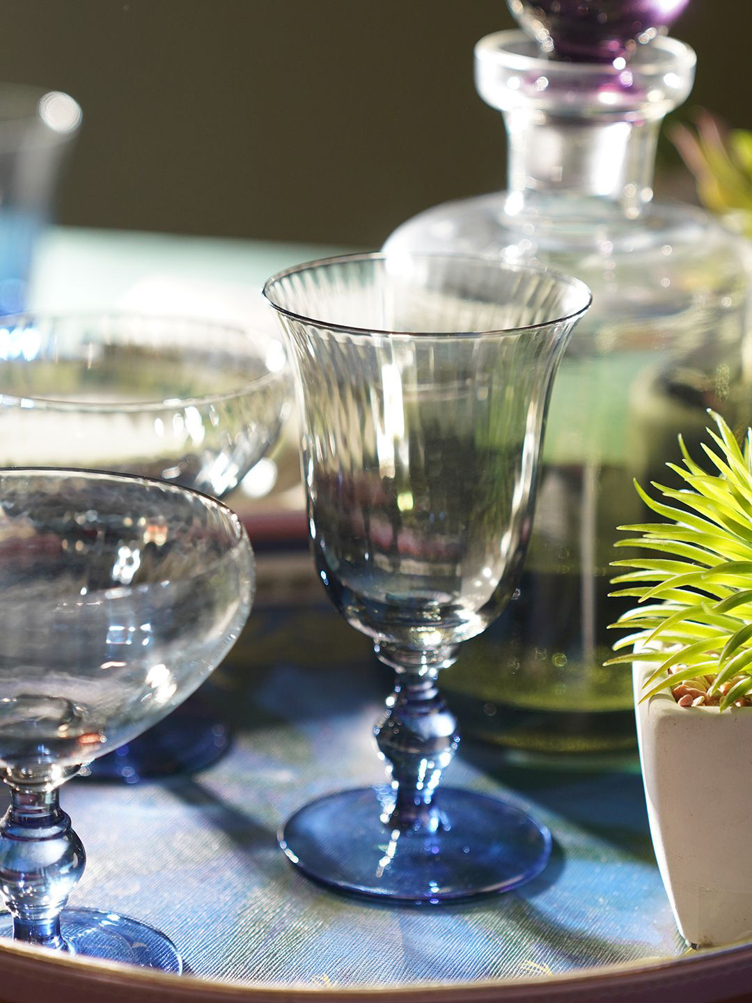 

Pure Home and Living Unisex Blue Bar Glass