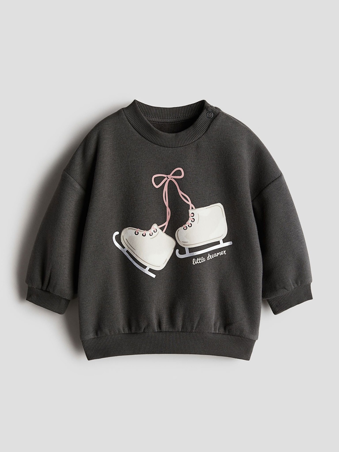 

H&M Infants Girls Printed Sweatshirts, Grey