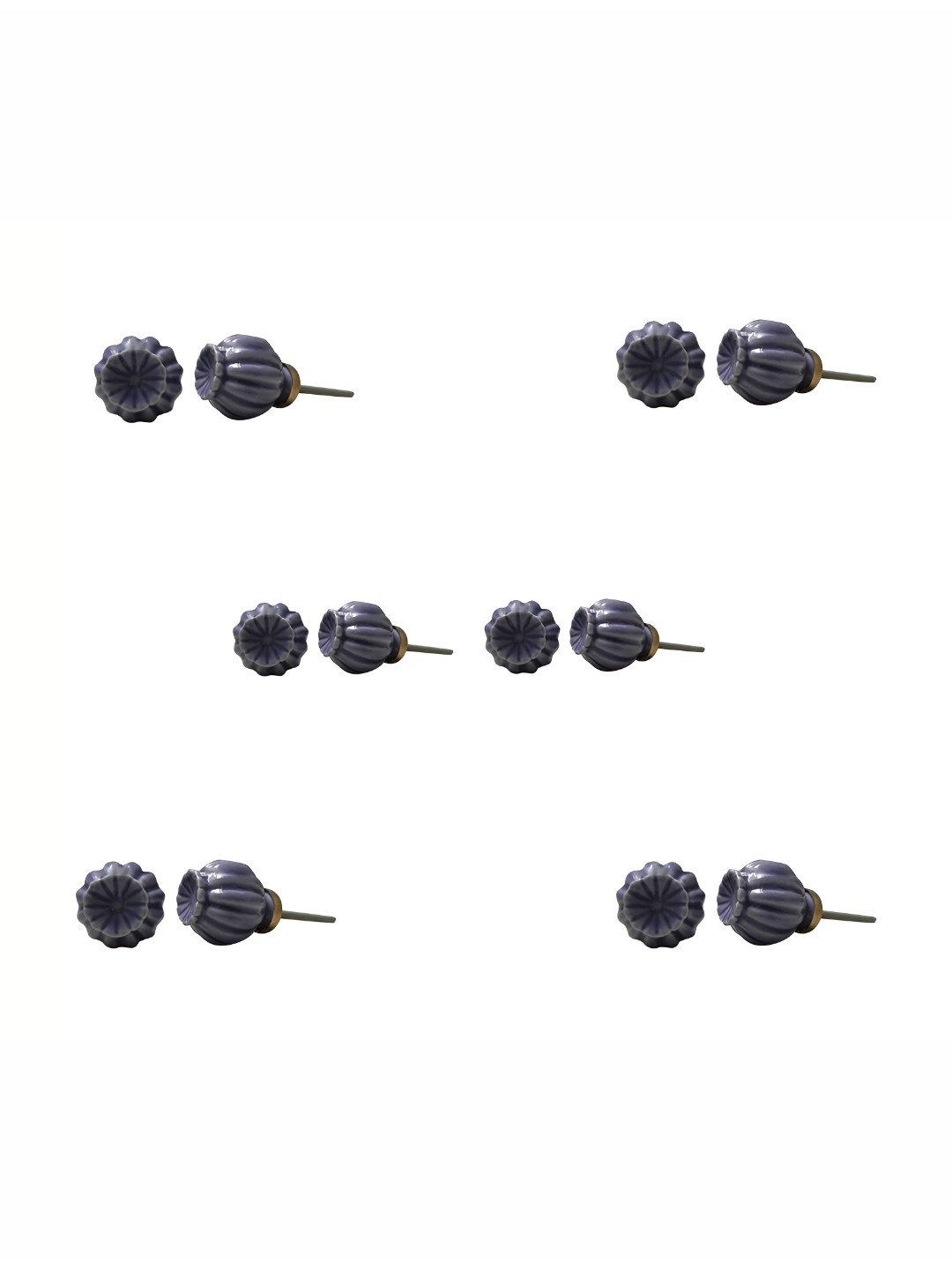 

Indianshelf 6Pcs Purple Textured Ceramic Umbrella Knobs