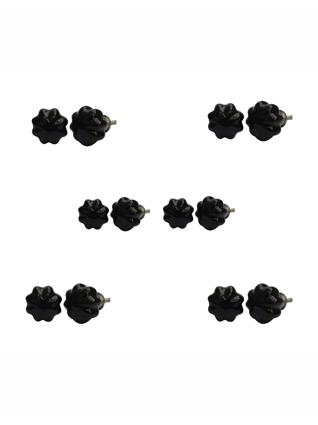 

Indianshelf 6-Pcs Black Pomegranate Ceramic Knobs