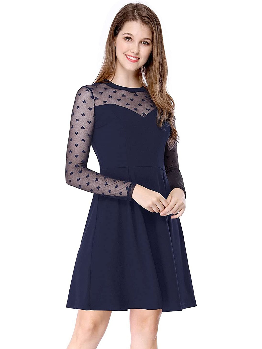 

Samsara Couture Ruffled Fit & Flare Midi Dress, Navy blue