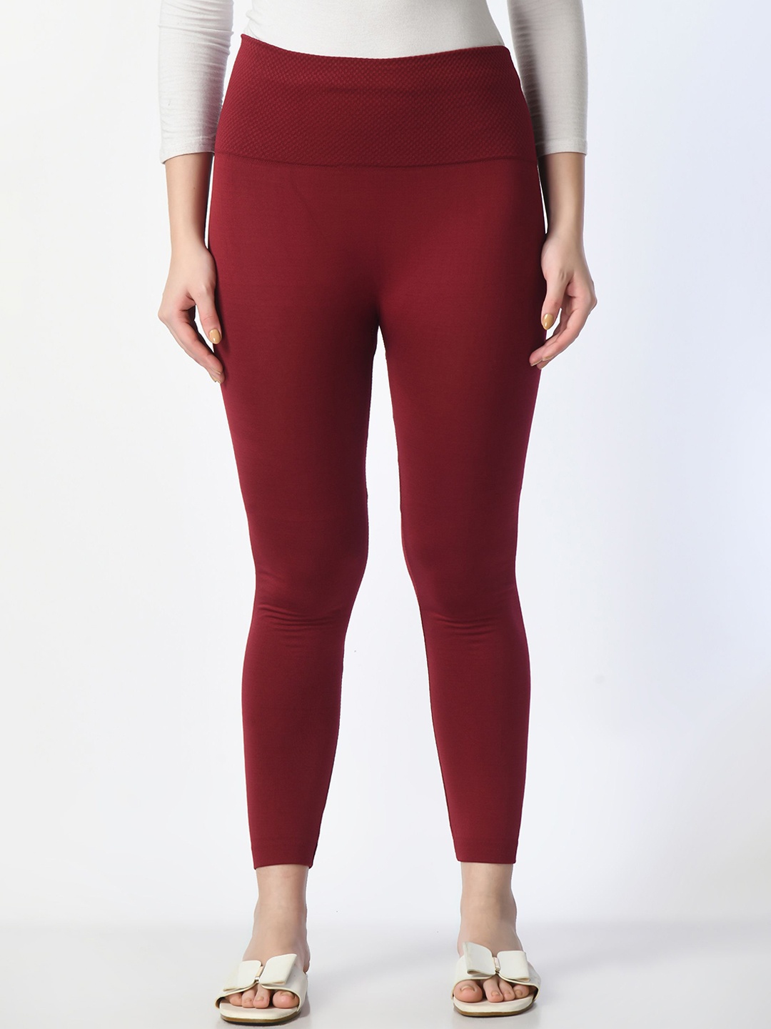 

Lebami Ankle-Length Thermal Bottoms, Maroon