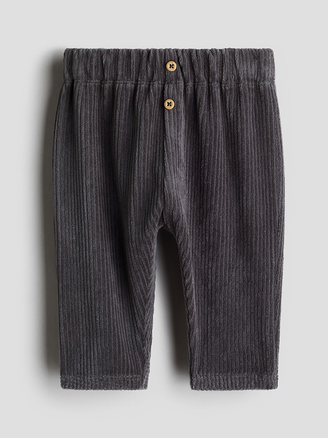 

H&M Infant Boys Ribbed Velvour Trousers, Grey
